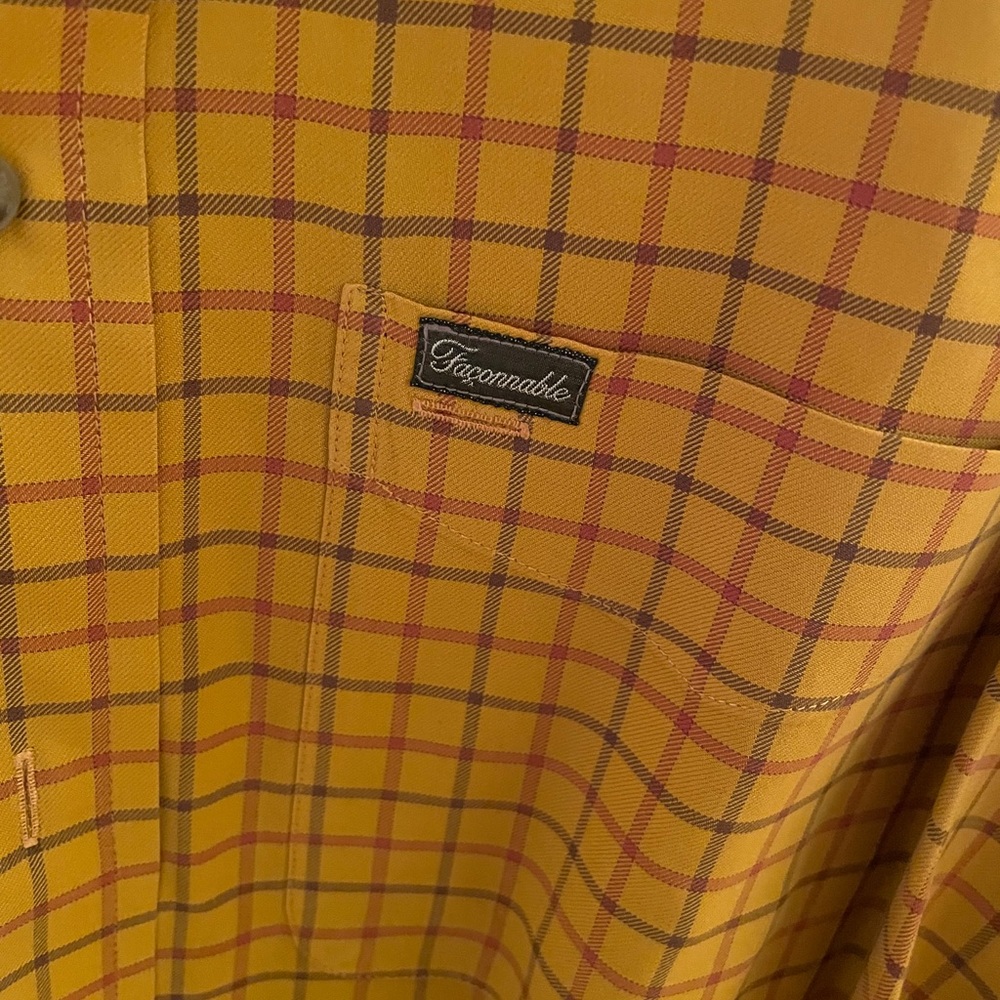Faconnable Yellow/Gold Button Down - Picture 2 of 4